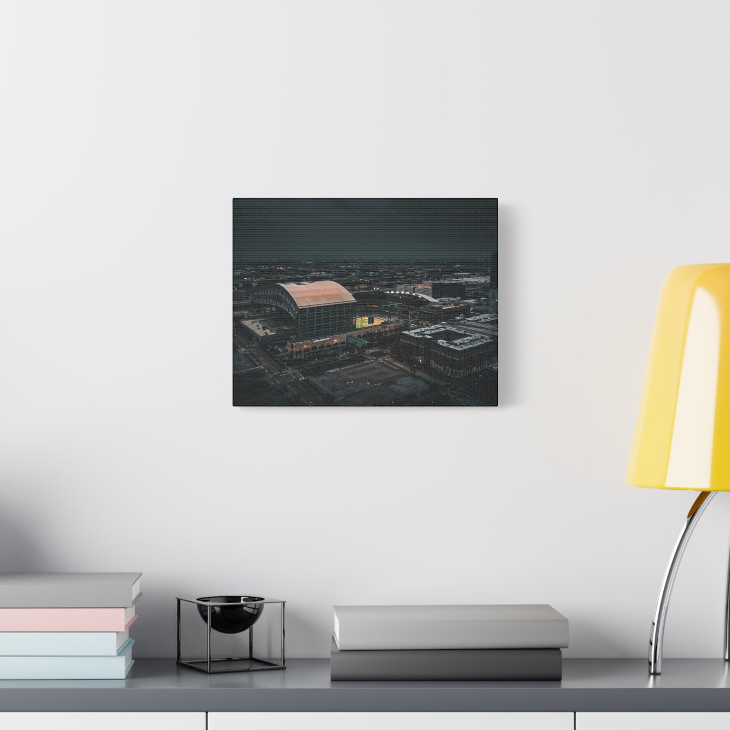 Matte Canvas Print — Moody Aerial Stadium Nightscape (Stretched 1.25")