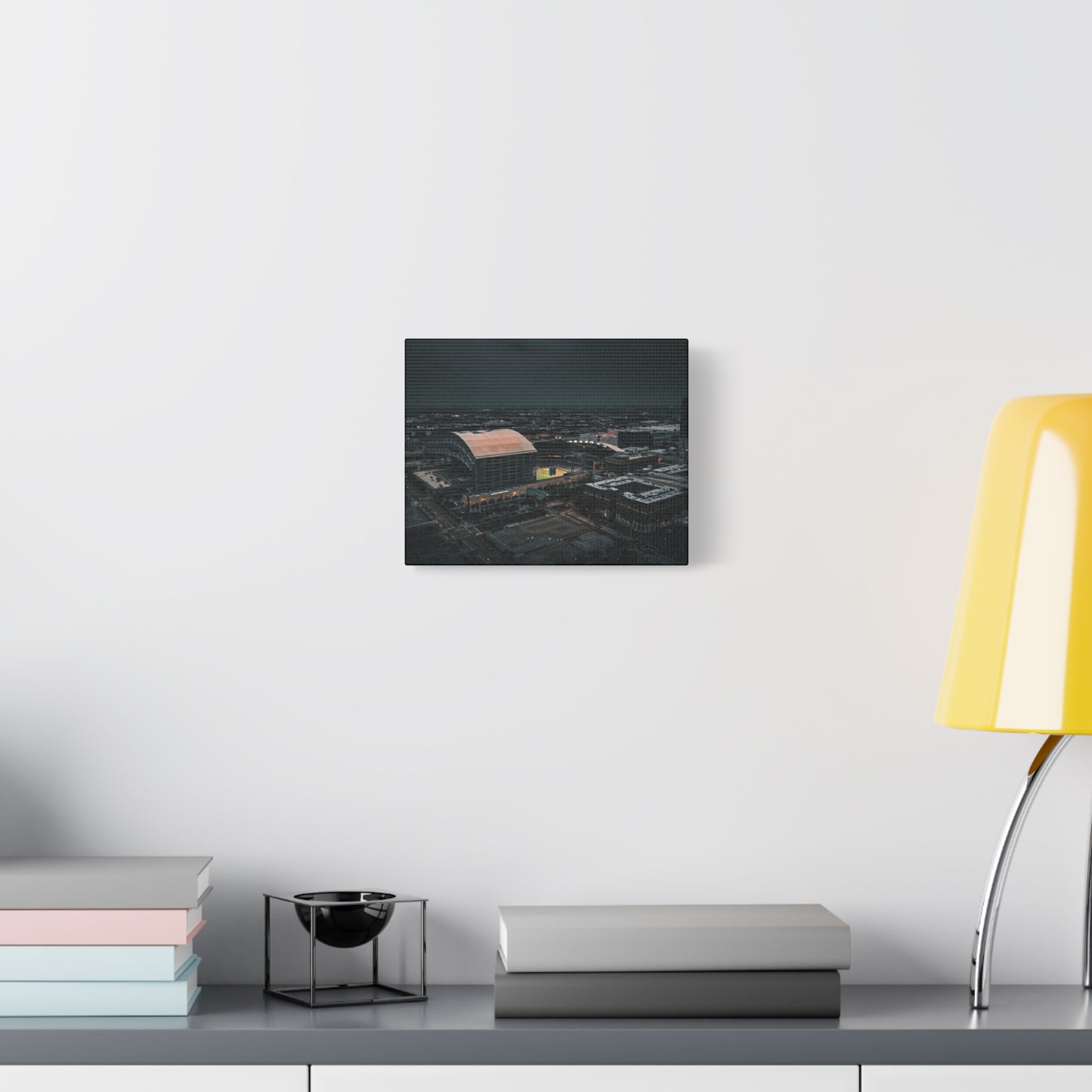 Matte Canvas Print — Moody Aerial Stadium Nightscape (Stretched 1.25")