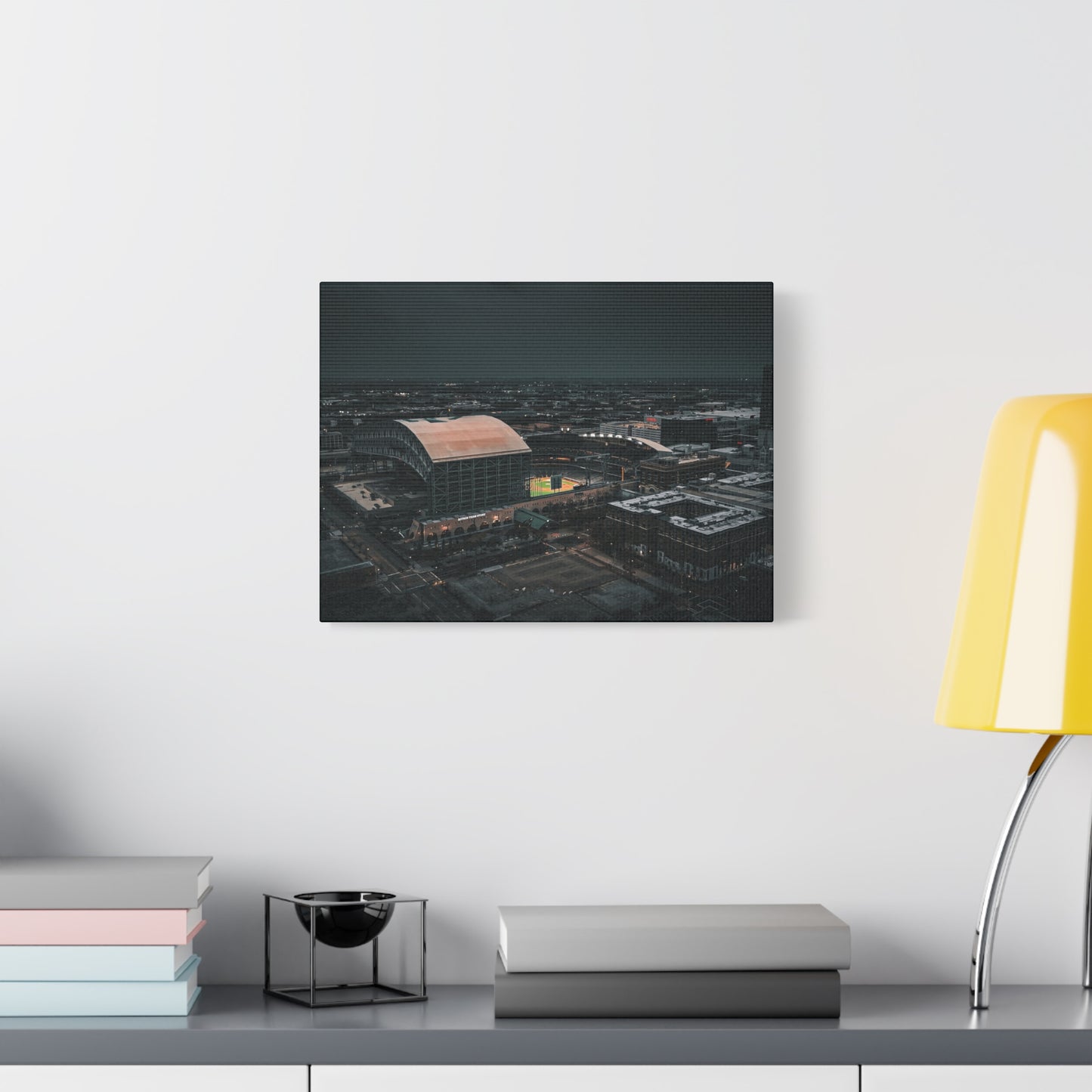 Matte Canvas Print — Moody Aerial Stadium Nightscape (Stretched 1.25")